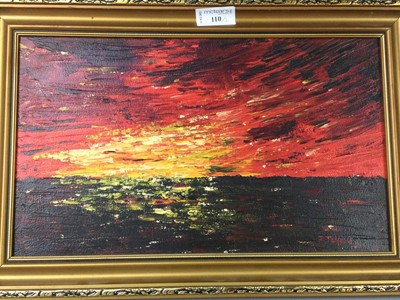 Lot 110 - A LOT OF TWO OIL PAINTINGS