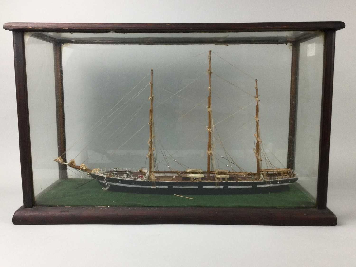 Lot 3 - A SCRATCH BUILT MODEL SHIP IN DISPLAY CASE