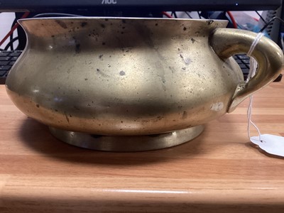 Lot 1099 - A CHINESE POLISHED BRONZE CENSER