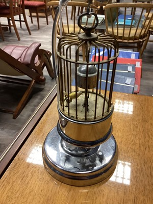 Lot 347 - A BIRD CAGE AUTOMATON CLOCK BY KAISER