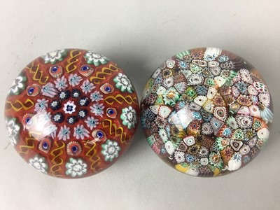 Lot 184 - A LOT OF TWO MILLEFIORI PAPERWEIGHTS