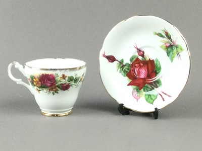 Lot 223 - A ROYAL STAFFORD FLORAL AND GILT TEA SERVICE