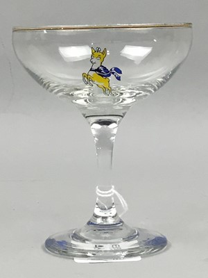 Lot 148 - A SET OF SIX BABYCHAM GLASSES AND OTHER GLASS WARE