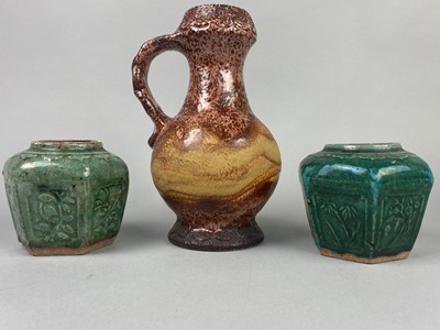 Lot 261 - A 20TH CENTURY WEST GERMAN VASE AND OTHER VASES