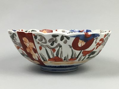 Lot 233 - A JAPANESE IMARI CIRCULAR BOWL AND OTHER CERAMICS