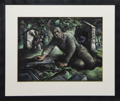 Lot 232 - UNTITLED I 2001, A PASTEL BY PETER HOWSON