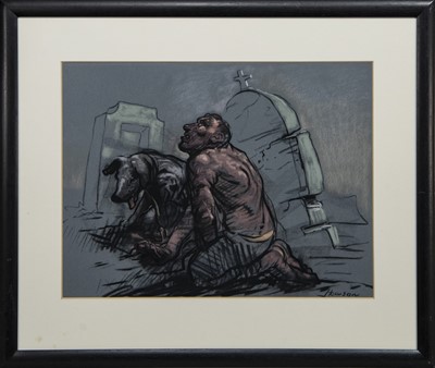 Lot 233 - UNTITLED X 2001, A PASTEL BY PETER HOWSON