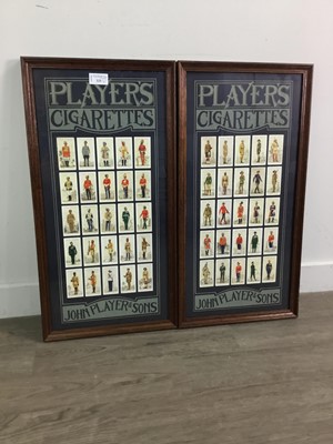 Lot 325 - SIX FRAMED CIGARETTE CARD DISPLAYS