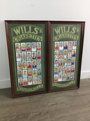 Lot 325 - SIX FRAMED CIGARETTE CARD DISPLAYS