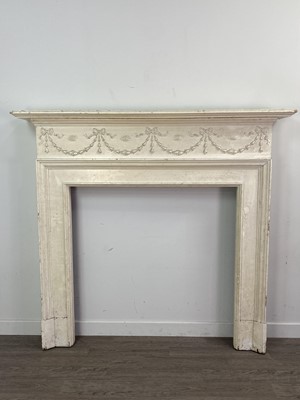 Lot 724 - AN EARLY 20TH CENTURY PAINTED FIRE SURROUND