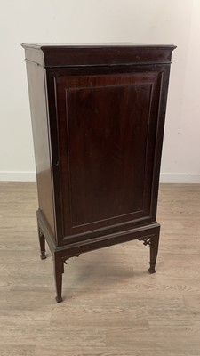 Lot 333 - A MAHOGANY MUSIC CABINET