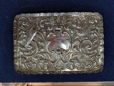 Lot 119 - A VICTORIAN SILVER DRESSING TABLE TRAY
