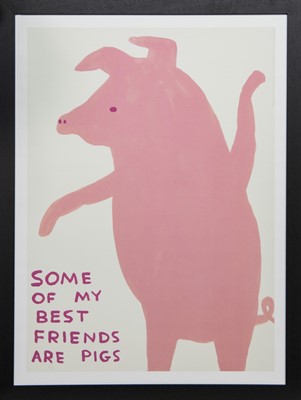 Lot 212 - SOME OF MY BEST FRIENDS ARE PIGS, A LITHOGRAPH BY DAVID SHRIGLEY
