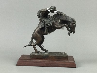 Lot 418 - A FRANKLIN MINT BRONCO BUSTER AFTER REMINGTON