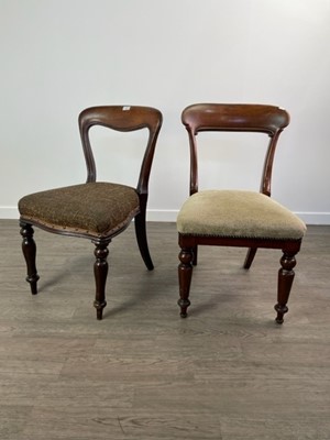 Lot 400 - A LOT OF TWO MAHOGANY CHAIRS