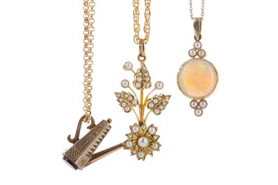 Lot 658 - THREE GOLD NECKLACES