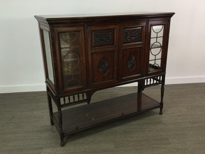 Lot 734 - A 19TH CENTURY ROSEWOOD SIDE CABINET
