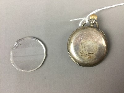 Lot 37 - A LATE 19TH CENTURY SILVER FOB WATCH