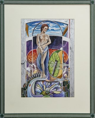 Lot 290 - STAINED GLASS, A MIXED MEDIA BY JIM BROWN