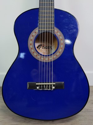 Lot 443 - A LOT OF THREE ACOUSTIC GUITARS, A PAIR OF BONGOS AND AN AMPLIFIER