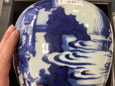 Lot 1119 - CHINESE BLUE AND WHITE GINGER JAR