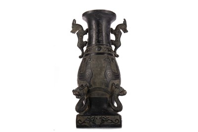 Lot 1151 - A CHINESE BRONZED METAL VASE