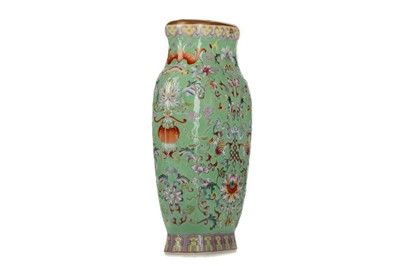 Lot 1142 - A CHINESE POLYCHROME VASE