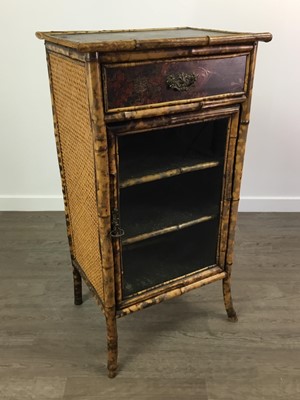 Lot 203 - A VICTORIAN BAMBOO SIDE CABINET