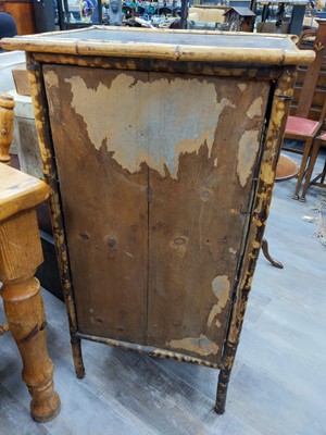 Lot 203 - A VICTORIAN BAMBOO SIDE CABINET
