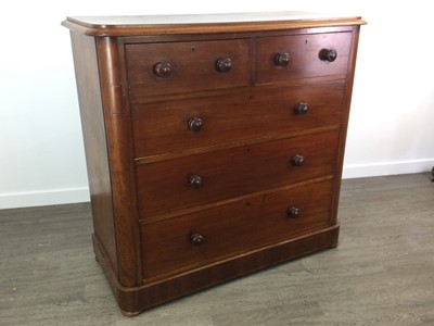 Lot 210 - A VICTORIAN MAHOGANY CHEST OF DRAWERS