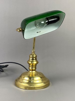 Lot 225 - A BRASS DESK LAMP