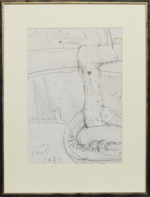Lot 15 - ON A BUS TO CALAIS 1979, A PENCIL BY JOHN BELLANY