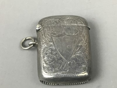 Lot 54 - A LOT OF VARIOUS SILVER JEWELLERY, VESTA CASE AND PENCIL