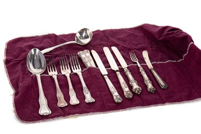 Lot 160 - A COLLECTION OF SILVER AND PLATED FLATWARE