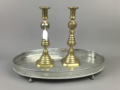 Lot 66 - A SILVER PLATED THREE PIECE TEA SERVICE AND OTHER PLATED WARE