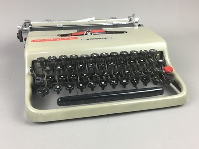 Lot 72 - A VINTAGE OLIVETTI LETTERA 22 PORTABLE TYPEWRITER AND ANOTHER