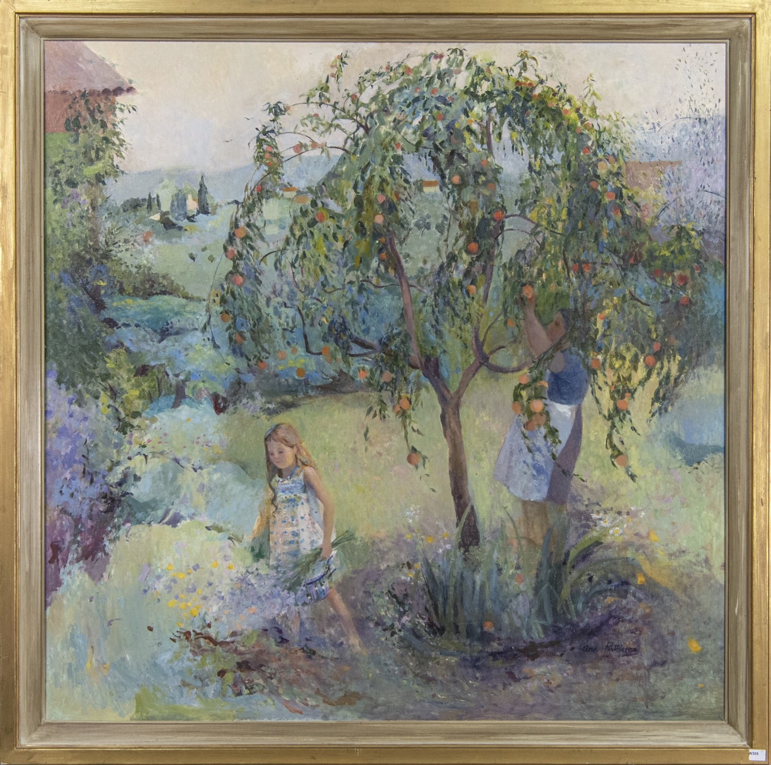 Lot 1 - THE PEACH TREE, AN OIL BY ANN PATRICK