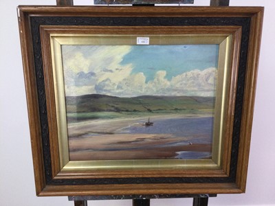 Lot 122 - A SCOTTISH SCHOOL SEASCAPE ALONG WITH THREE OTHER PICTURES