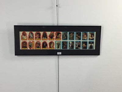 Lot 944 - A SET OF UNCUT STAR WARS RETURN OF THE JEDI TOPS PICTURE CARDS