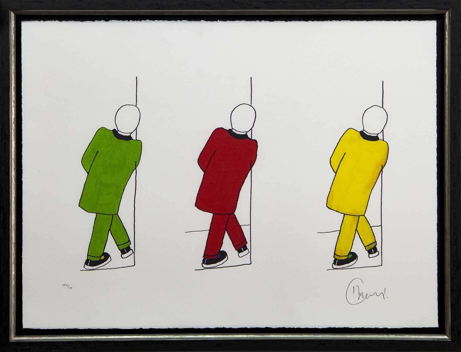 Lot 178 - THE THREE TEDS, AN ARTIST'S PROOF PRINT BY BILLY CONNOLLY