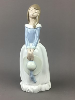 Lot 119 - A NAO FIGURE OF A GIRL ALONG WITH OTHER ITEMS