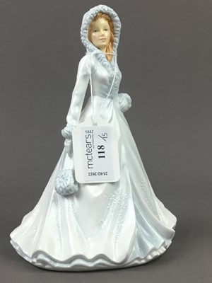 Lot 118 - A COLLECTION OF TEN ROYAL DOULTON FIGURES ALONG WITH OTHER DECORATIVE CERAMICS