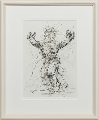 Lot 24 - AN UNTITLED CHARCOAL BY PETER HOWSON