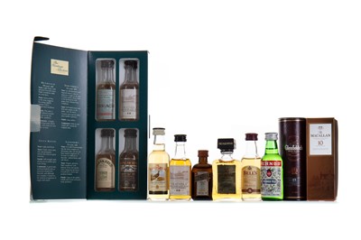 Lot 148 - 12 ASSORTED MINIATURES - INCLUDING MACALLAN 10 YEAR OLD