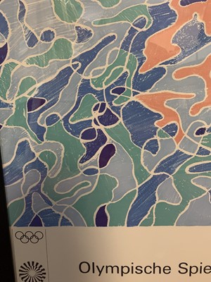 Lot 22 - OLYMPISCHE SPIELE MÜNCHEN, A LITHOGRAPH BY DAVID HOCKNEY