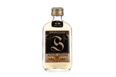 Lot 13 - SPRINGBANK 12 YEAR OLD OLD STYLE MINIATURE