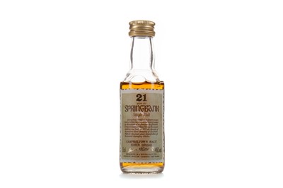 Lot 14 - SPRINGBANK 21 YEAR OLD OLD STYLE MINIATURE
