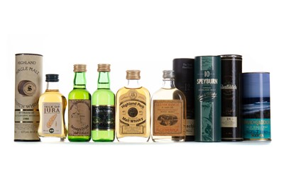 Lot 19 - 10 ASSORTED WHISKY MINIATURES - INCLUDING HIGHLAND PARK 8 YEAR OLD GORDON & MACPHAIL