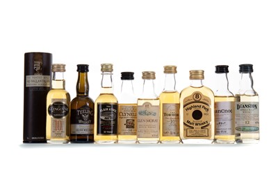 Lot 37 - 10 ASSORTED WHISKY MINIATURES - INCLUDING HIGHLAND PARK 8 YEAR OLD GORDON & MACPHAIL