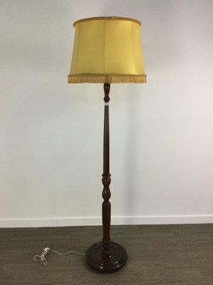 Lot 270 - A 20TH CENTURY STANDARD LAMP, NEST OF TABLES AND COFFEE TABLE